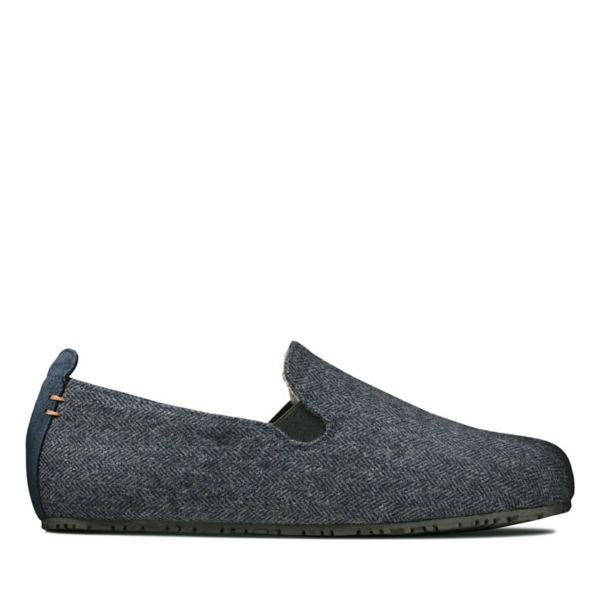 Clarks Mens Kite Falcon Slippers Navy | USA-4327098